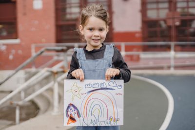 Child with her drawing